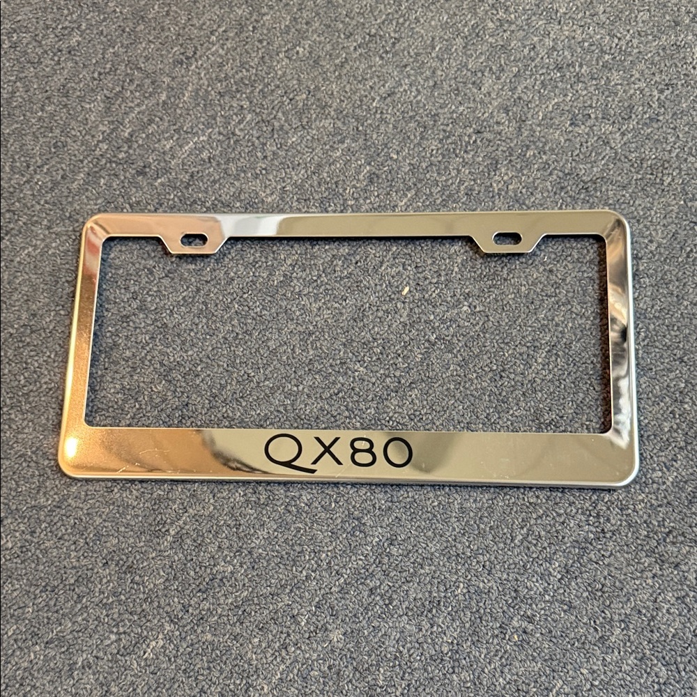Infiniti QX80 Chrome Silver License Plate Frame